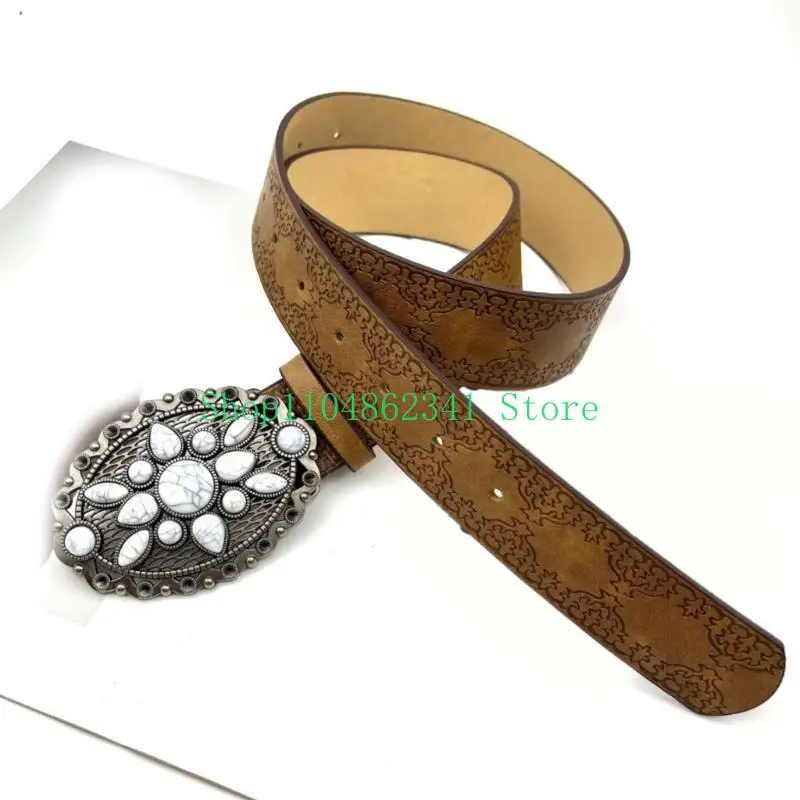 5ASD نقش النمط حزام حزام الأحجار الكريمة حزام الخصر حزام بو واسعة حزام معطف معطف فستان الإناث على نطاق واسع الخصر