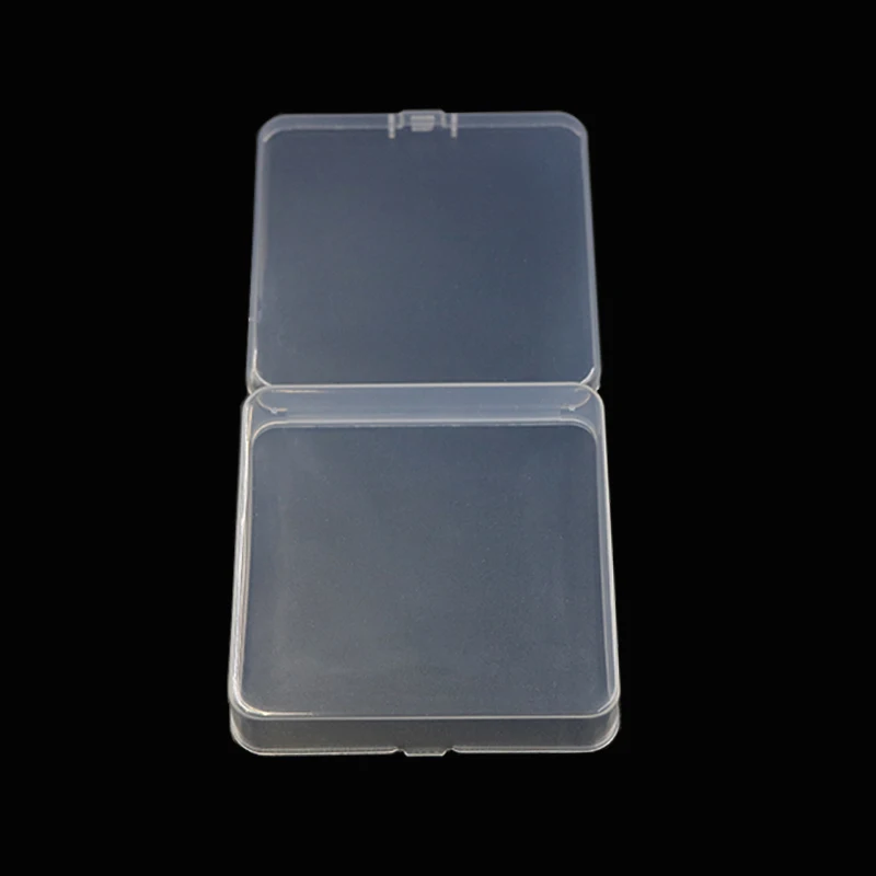 Clear Square Plastic Jewelry Beads Organizer Box -  4.5-9.5cm Portable Storage Container for Crafts Accessories Small Items DIY