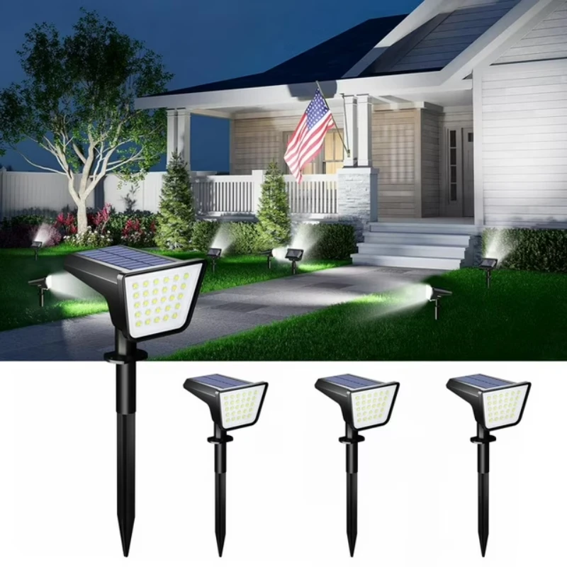 

4 Pack Waterproof Outdoor Solar Street Lights, Garden Spotlights for Yard Terrace Landscape Decoration
