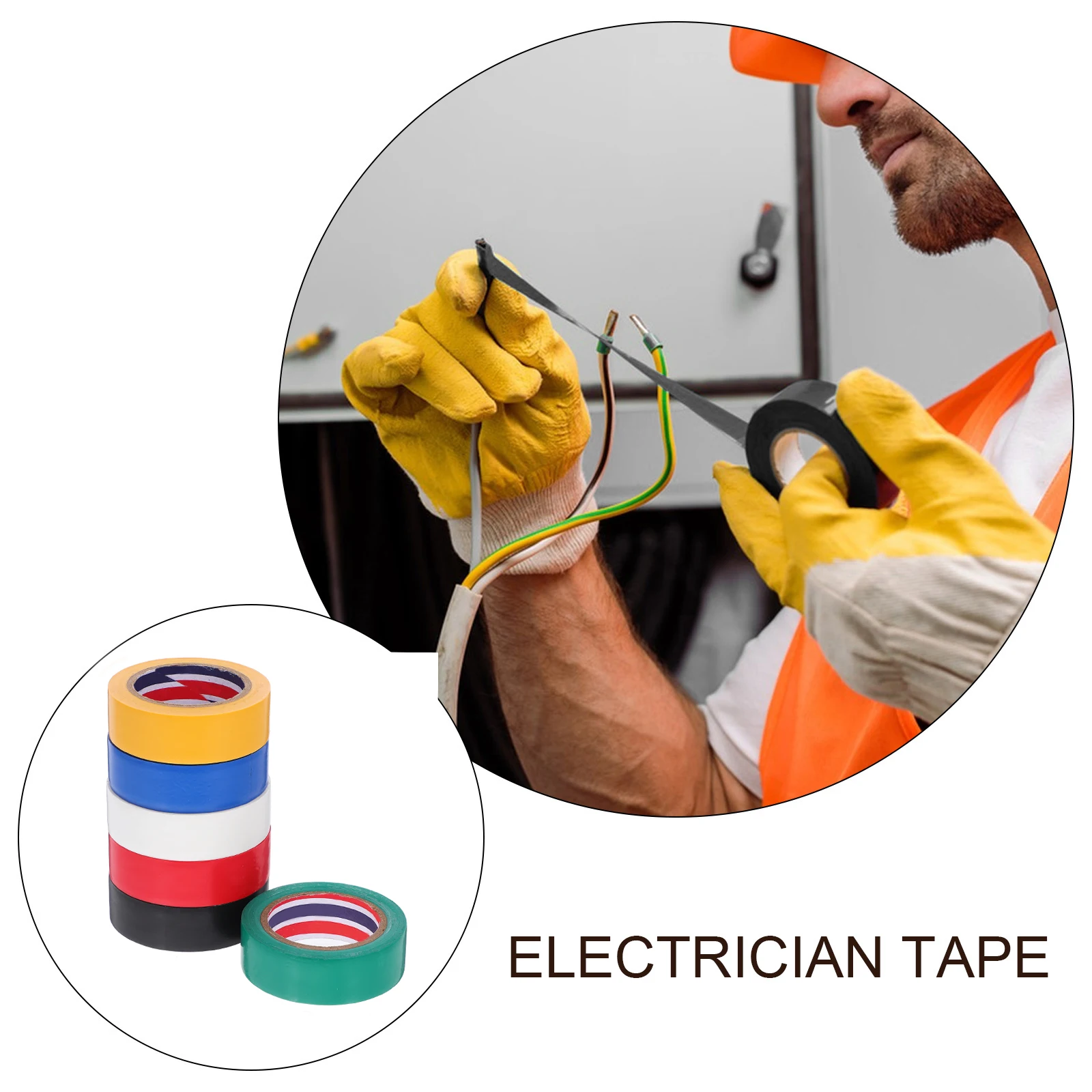

6 Rolls 15mmx10m Electrical Insulation Tape PVC Multi-colored Waterproof Wire Cable Protection Assortment High Temperature