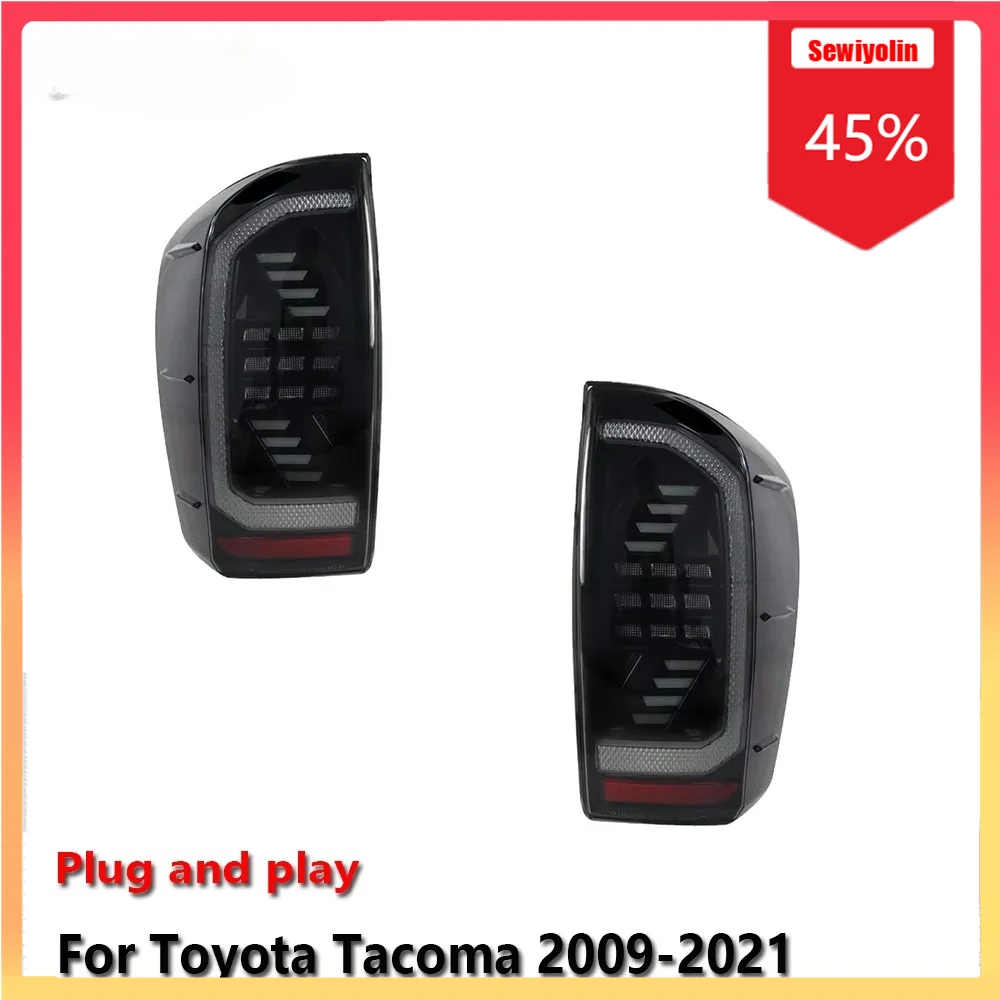 

Автомобильный светодиодный задний фонарь, автомобильные детали для Toyota Tacoma 2009-2021, авто противотуманные DRL, стоп-сигнал, указатель поворота, Plug and Play
