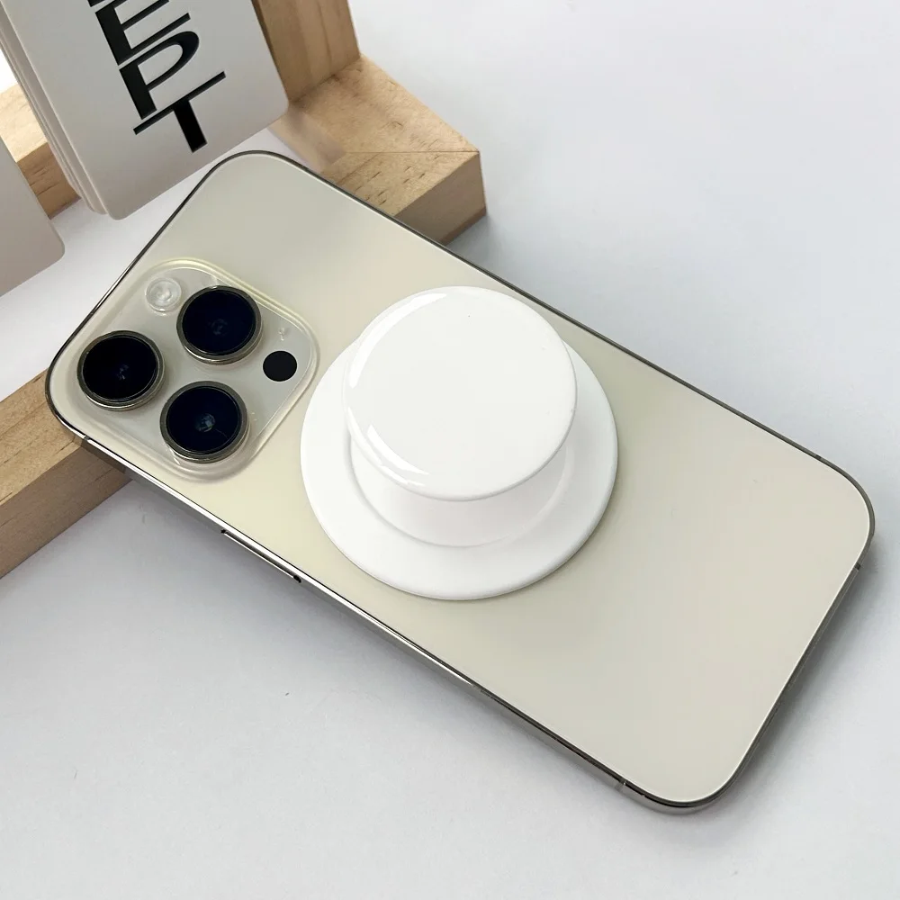 

Round Magnetic Folding Mobile Phone Grip Holder Socket Pocket Support for Magsafe Ring Finger Expanding Griptok Grip Tok Stand