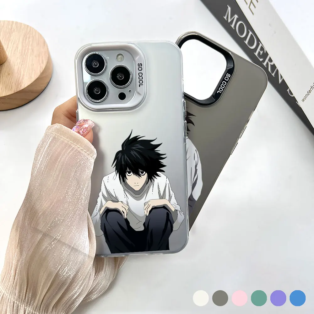 D-Death Note L BIG HOLE MATTE LASER PHONE CASE FOR Samsung Galaxy A10 A11 A12 A13 A14 A15 A16 A20 A21 A22 A207 A23 S 4G 5G