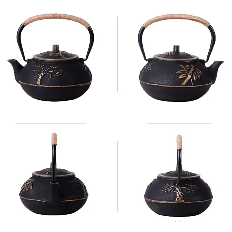 Japanese Cast Iron Teapot Kettle with Stainles Tetsubin Kettle Drinkware Tools 800ml Stainless Steel Net Filter