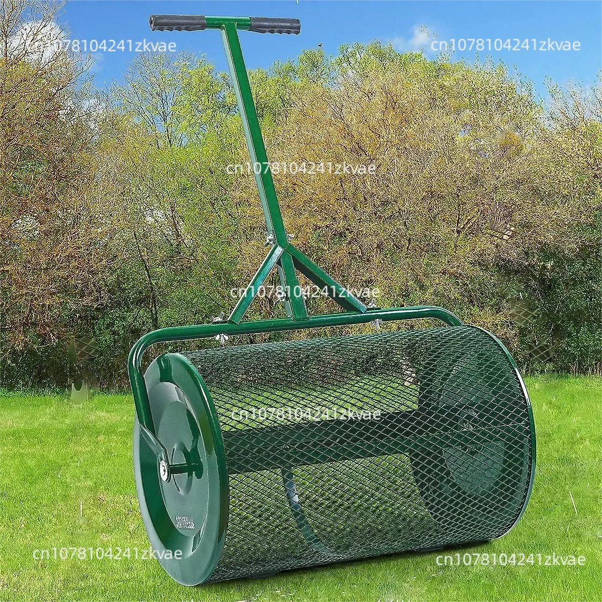 Fertilization PushPull Boom Spreader Lawn Garden Agriculture and Forestry Iron Basket Roller Cover Soil Surface Dressing Compost