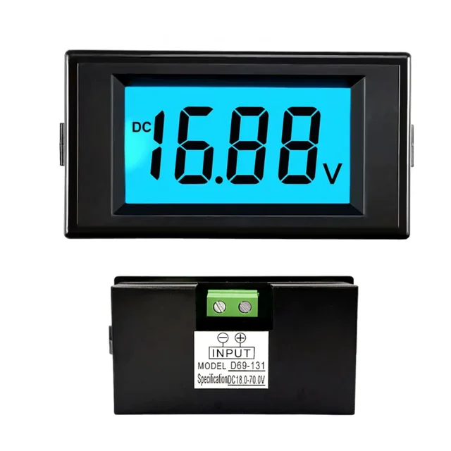 D69-131 woltomierz DC cyfrowy wyświetlacz 12V24V48V72V test akumulatora pojazdu elektrycznego LCD cyfrowy miernik przyrząd do testowania napięcia