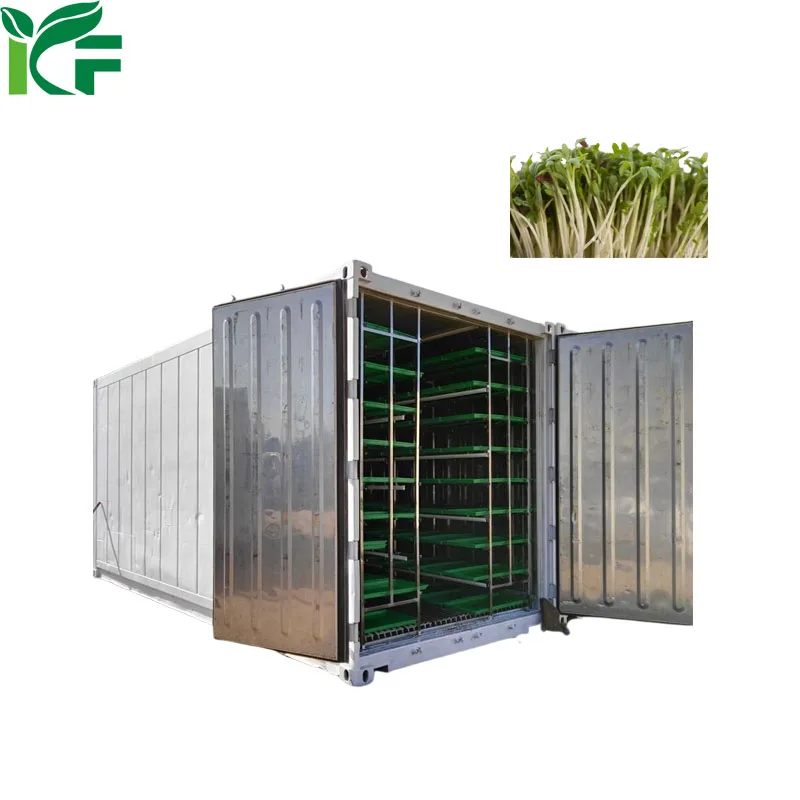 Fully Automatic Hydroponic Forage Farming System Bean Sprout Growing Container Machine Efficient in Processing Bean Products