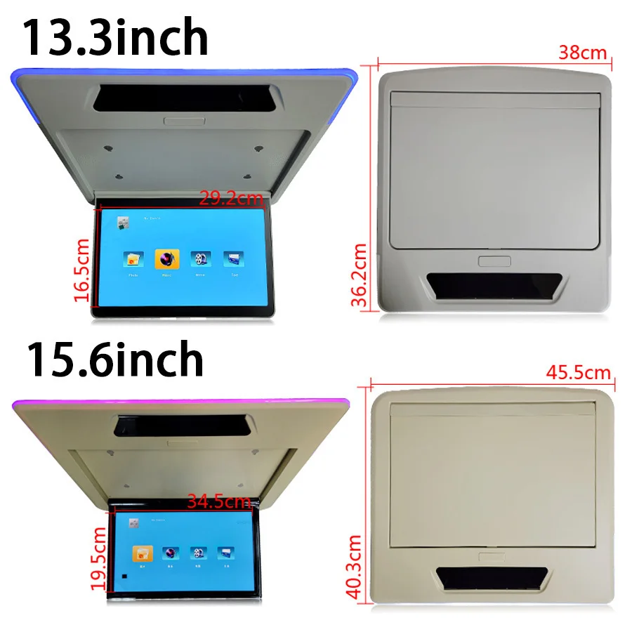 13.3inch/15.6inch MP5 Car Roof Ceiling Monitor IPS Screen For Toyota Alphard 20 Alphard 30 Vellfire 2008-2024 Multimedia HDMI