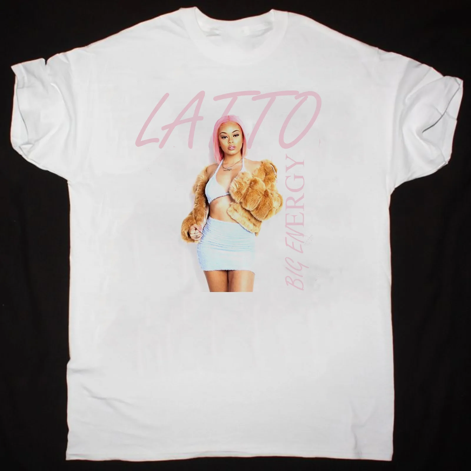 Big Energy Latto White T-Shirt Cotton All Size Unisex S-5XL JH45