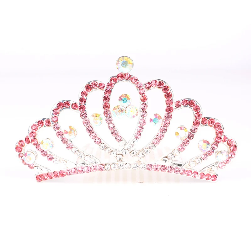 Children Large Hair Comb Tiara Crown Luxurious Hair Accessories Pageant Ornaments for Birthday or New Year Gifts