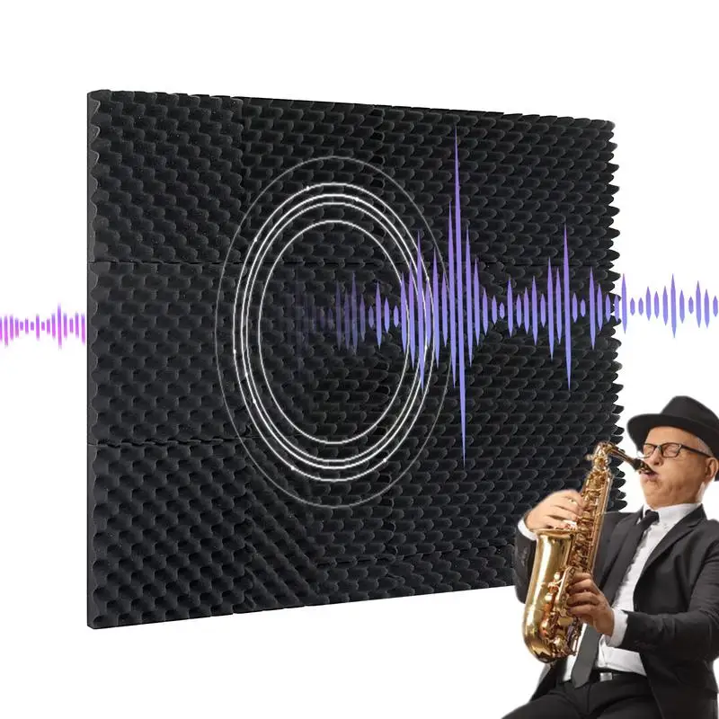 

Noise Echo Reduction Absorption Panels Self-Adhesive Sound Proof Foam Wall Acoustic Treatment High Density Sound Panels