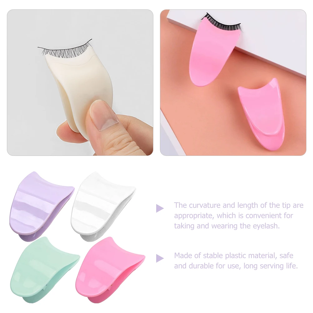 4Pcs Creative Eyelash Tweezer for Women False Lash Adjustment Tool Lightweight Small Size Easy to Carry Daily Makeup Essential