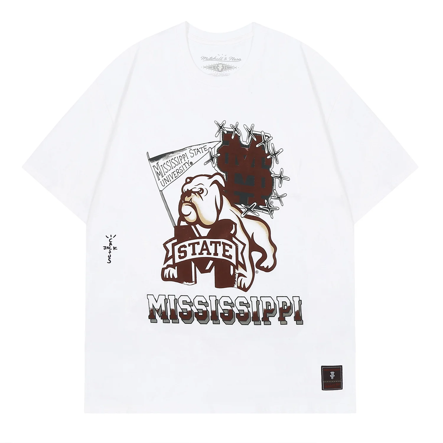 Loose Fit Cotton T-Shirt Short Sleeve Screen Print Street Style Dog Pattern Unisex Youthful Fashion Summer Casual Wear