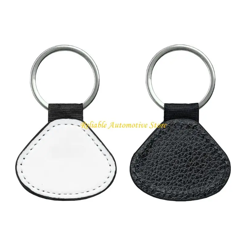 M68B Printable Keychain Blank with PU Leather Body and Metal Loop, Sublimation Blank for Commute Carry and Gift Making