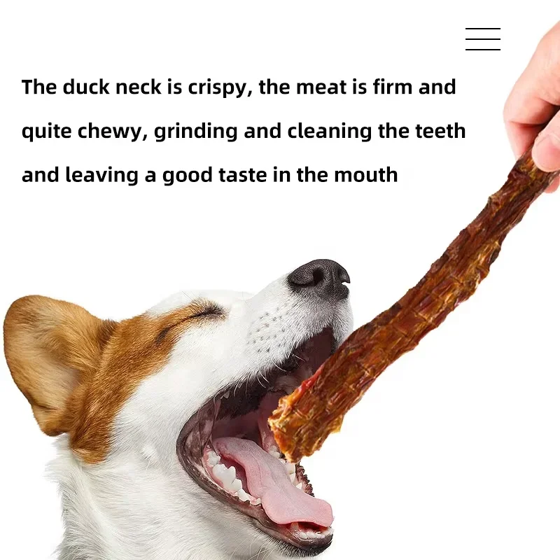 Dog Snacks Air Dried Duck Neck Dog Chew Training Food Tooth Cleaning Bone Molar Bite-resistant Dog Snacks Puppy Molar Stick