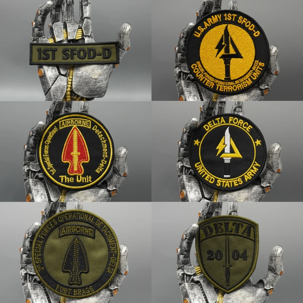 Taktische Stickerei-Patches der US-Armee, exquisit und hochwertig, für Kleidung geeignet, mit Haken oder zum Aufbügeln. – Detail 1