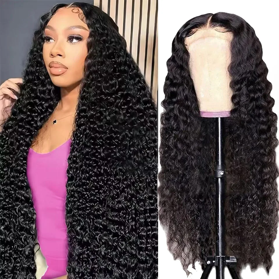 

40-дюймовый парик Deep Water Wave с плотностью 250%, кудрявые волосы Deep Wave, парик из натуральных человеческих волос с HD-кружевом 13x6, бразильский женский парик с кружевом 13x4