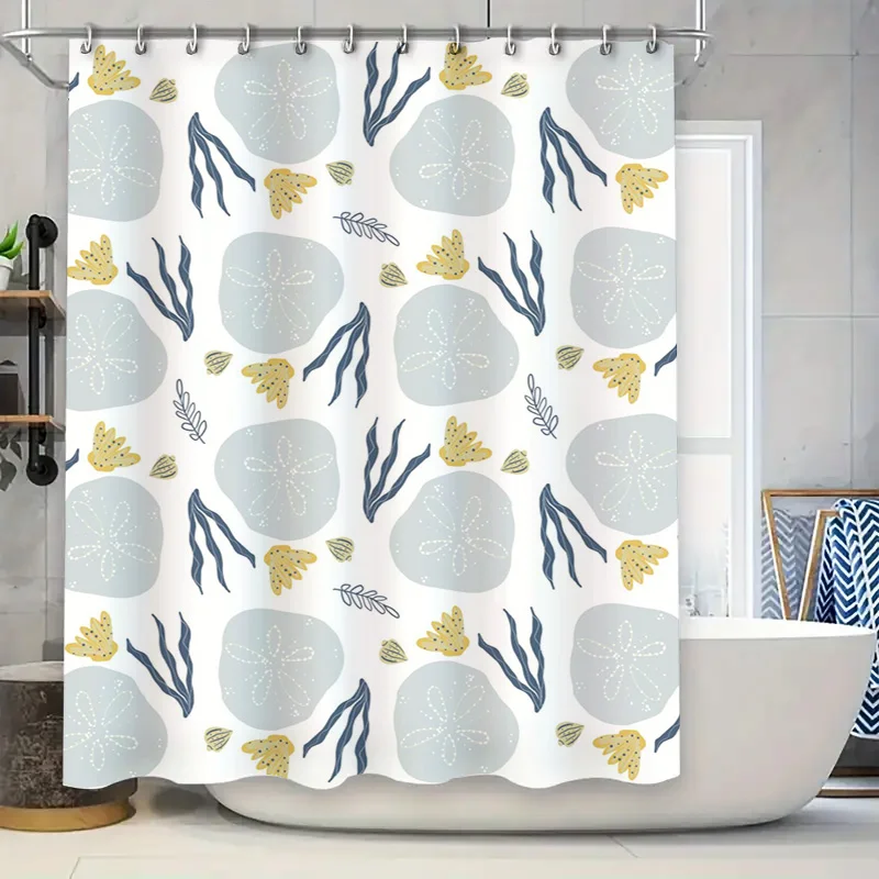 

Оазис океана: занавеска для душа «Прибрежный песчаный доллар» и коралловая для декора ванной комнаты, вдохновленная природой