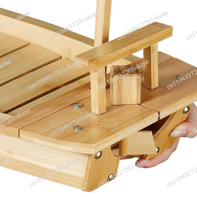Bamboo Wooden Dragon Sushi Boat Platter, Special Shaped Sashimi Seafood Plate, Dry Ice Catering Tableware