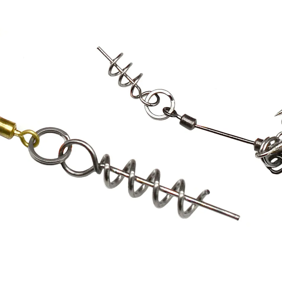 MNFT Pike Stinger Rig Drillinge S M L Multi-Depth Screw Angelhaken mit Sinker Weight Pin Connector Set für Swimbait – Detail 6