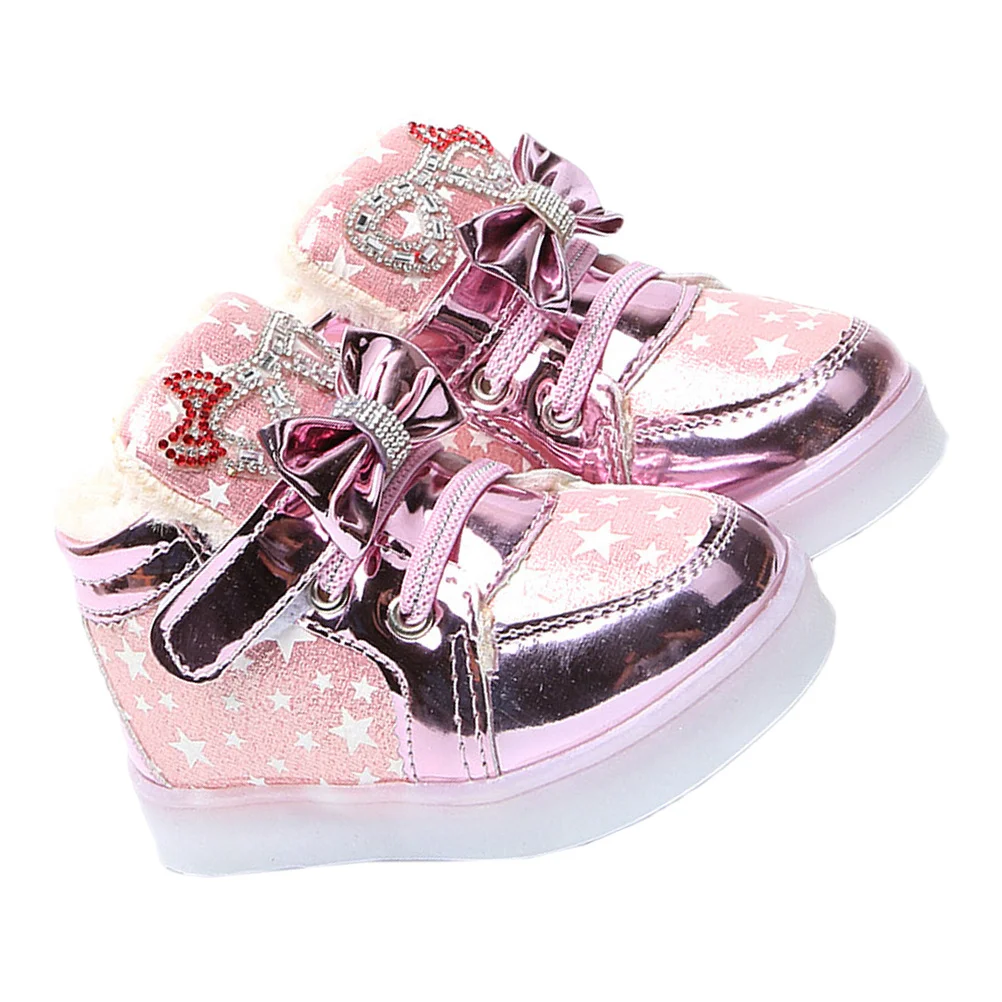 

Kids LED Luminous Sports Shoes Pink Size 23 Casual Lightweight Sneakers for Children Breathable Comfortable