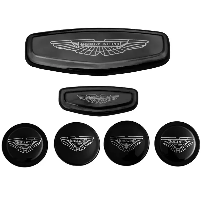 

Для Geely Coolray Geely Tugella Atlas Pro Azkarra 2015-2022 черный значок логотип эмблема наклейка гоночный гриль капот стиль