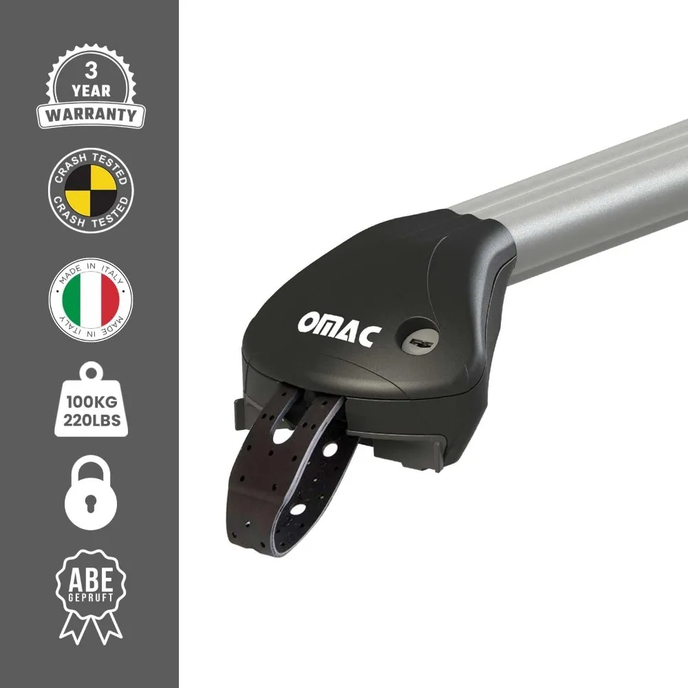 Telescopic Heavy Duty Roof Rack Cross Bars for 2005-2009 Hyundai Tucson, 220Lbs Capacity, Aluminum Silver, Fits Cargo Carriers,