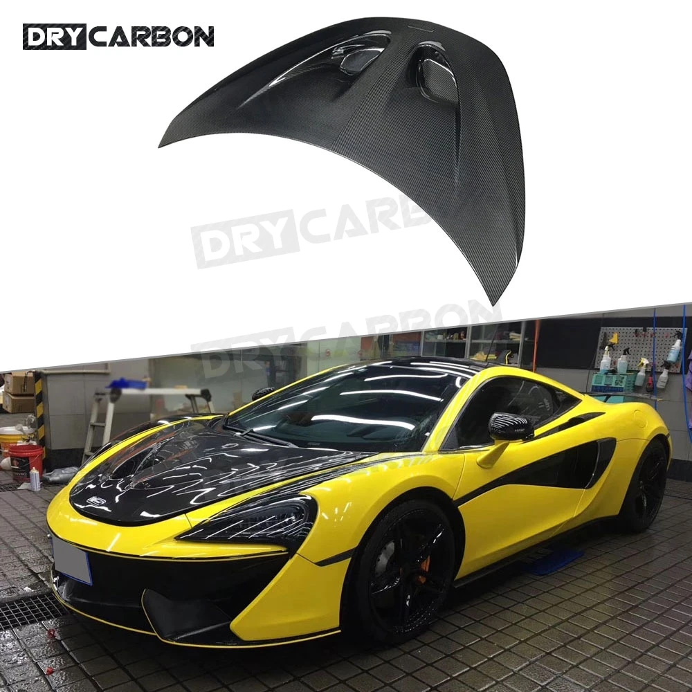Dry Carbon Fiber Front Bumper Engine Hood Vent Trim Cover For McLaren 540C 570S 570GT Forged Carbon Body kit Car Bonnet Cap