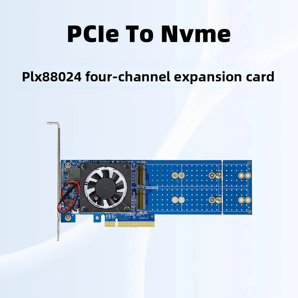 

Плата расширения PLX88024/PCIe 4.0/Nvme/x8/M.2, свободное разделение жесткого диска