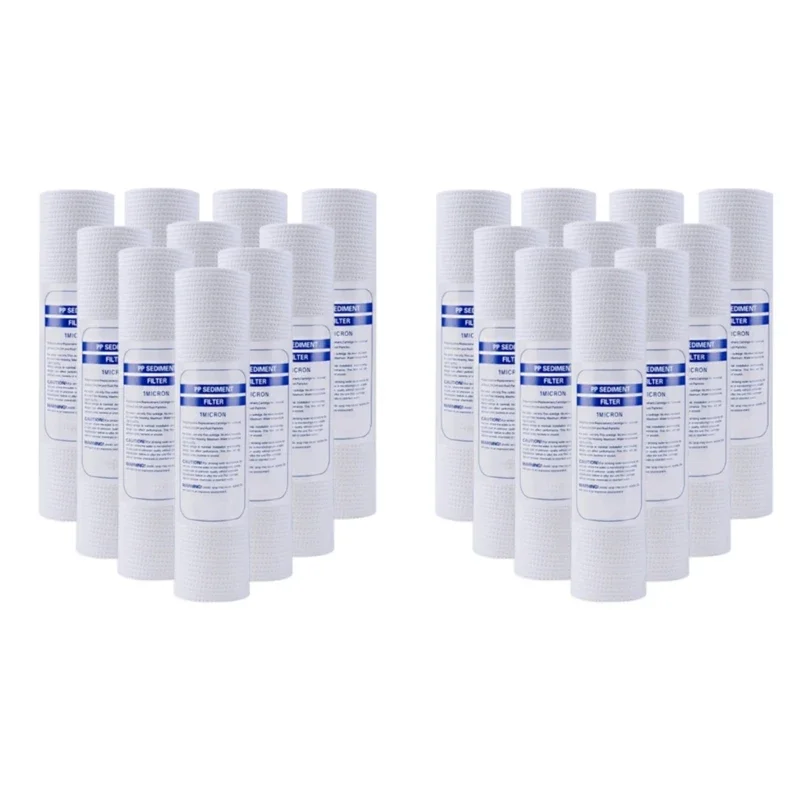 

10 Pieces Universal Water Purifier PP Cotton Filter Cartridges, Polypropylene Pre-Filter , 10-inch Filter Cartridges