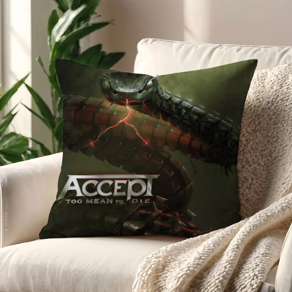 A-Accepts Heavy Rock Band cushion cover For Pillow Printing Sofa Decoration Home Car Room Coffee Shop Office Nordic Simplicity