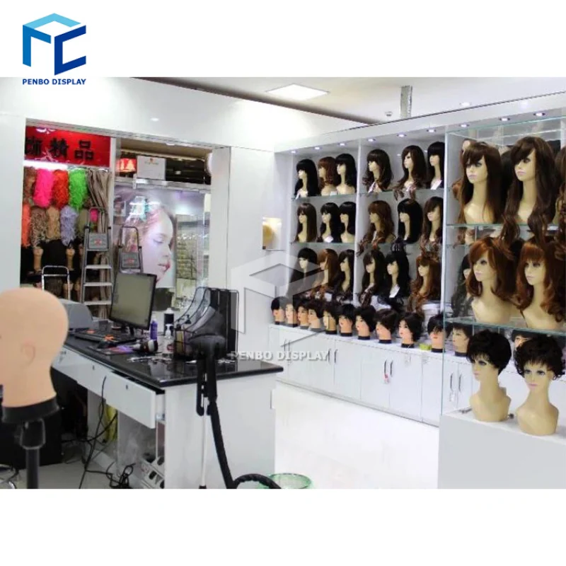 2025customized.Wig Display Shelf Professional Metal Wig Display Stand Furniture Hair Extension Display