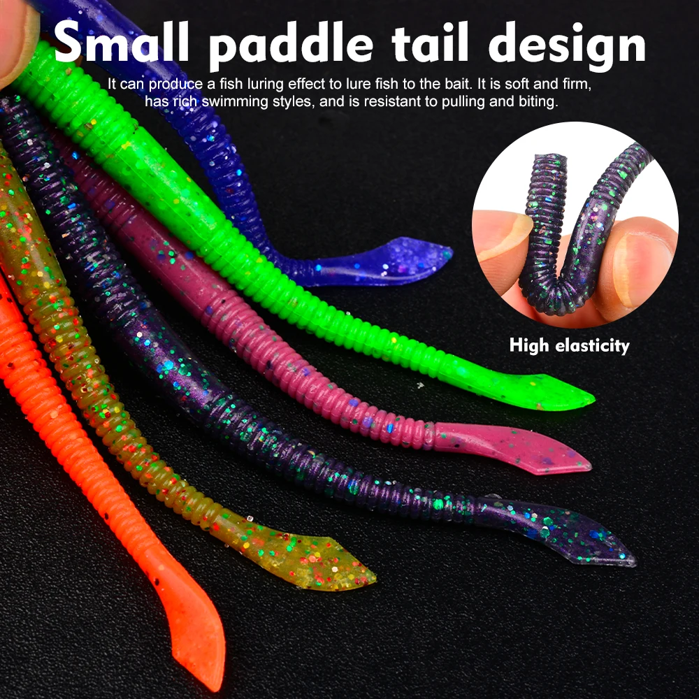 artificial fishing lure design 10Pcs Soft Bait Lures Bionic Plastic Swimbaits with 3D Eyes, Realistic Fishing Lures Mock Can Bounce for Saltwater Freshwater Storage Box Included : Sports & Outdoors and Tracer Scent TPE Artificial Fishing Lure Simulated