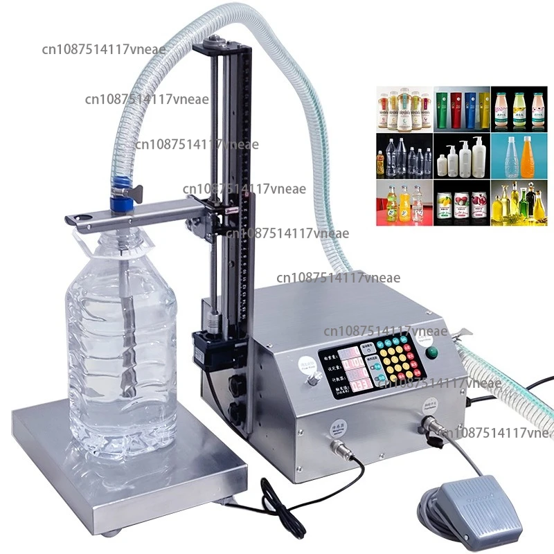 Automatic Weighing Single Head Quantitative Filling Machine Beer Beverage Oil Bottle Filler Digital Control Panel for Bottles