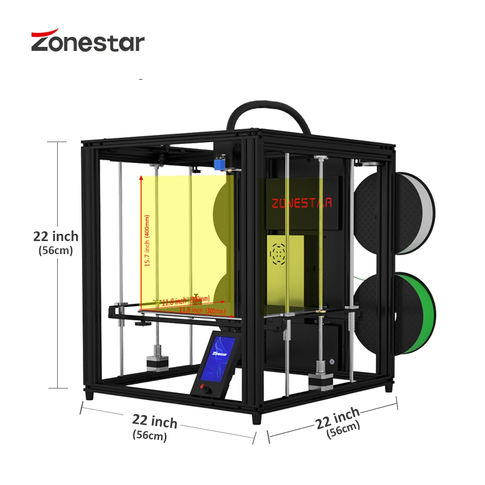 Z9V5 متعدد الألوان 4 بثق 4-IN-1-OUT حجم كبير صامت السيارات التسوية طابعة ثلاثية الأبعاد هدية الغبار وغطاء عازل حراري