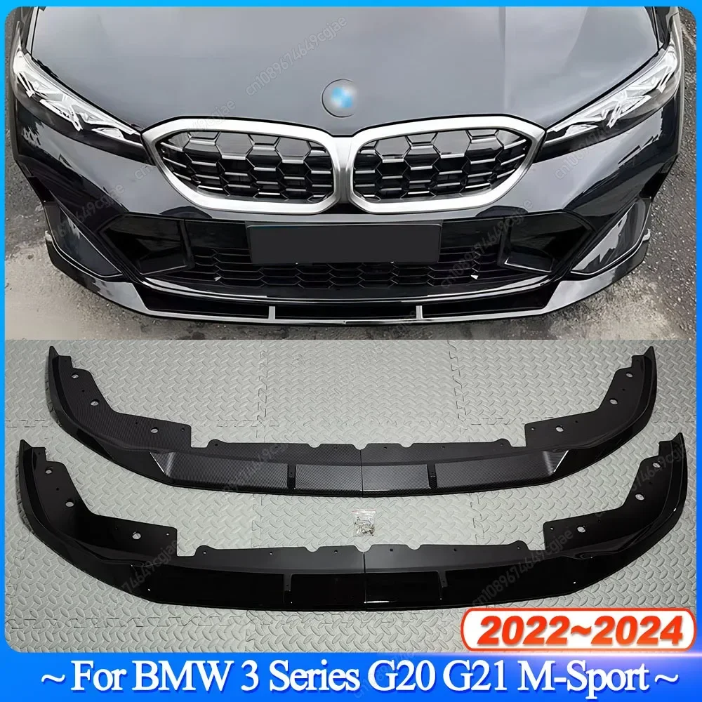 

Для BMW G20 G21 M-Sport 320i 325i 330i 320d M340i LCI 2022-2024 Передний бампер Сплиттер Губный спойлер Защитный комплект кузова Тюнинг MP Стиль