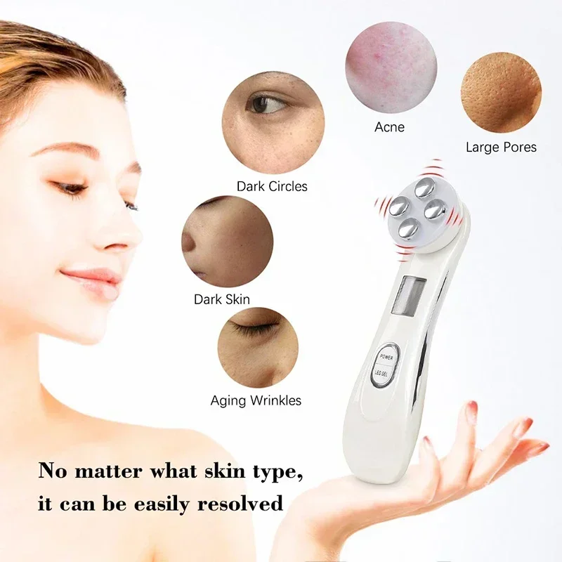 Facial Electroporation LED Photon อุปกรณ์ความงาม RF ความถี่วิทยุ EMS ยกกระชับเครื่อง Skin Care Microcurrent Anti-Wrinkle