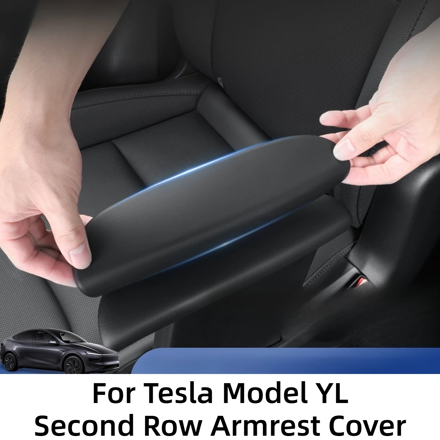 

For Tesla Model YL Second Row Armrest Cover Silicone Protective Case Dirt-Resistant Wear-Resistant Interior Protection Accessory