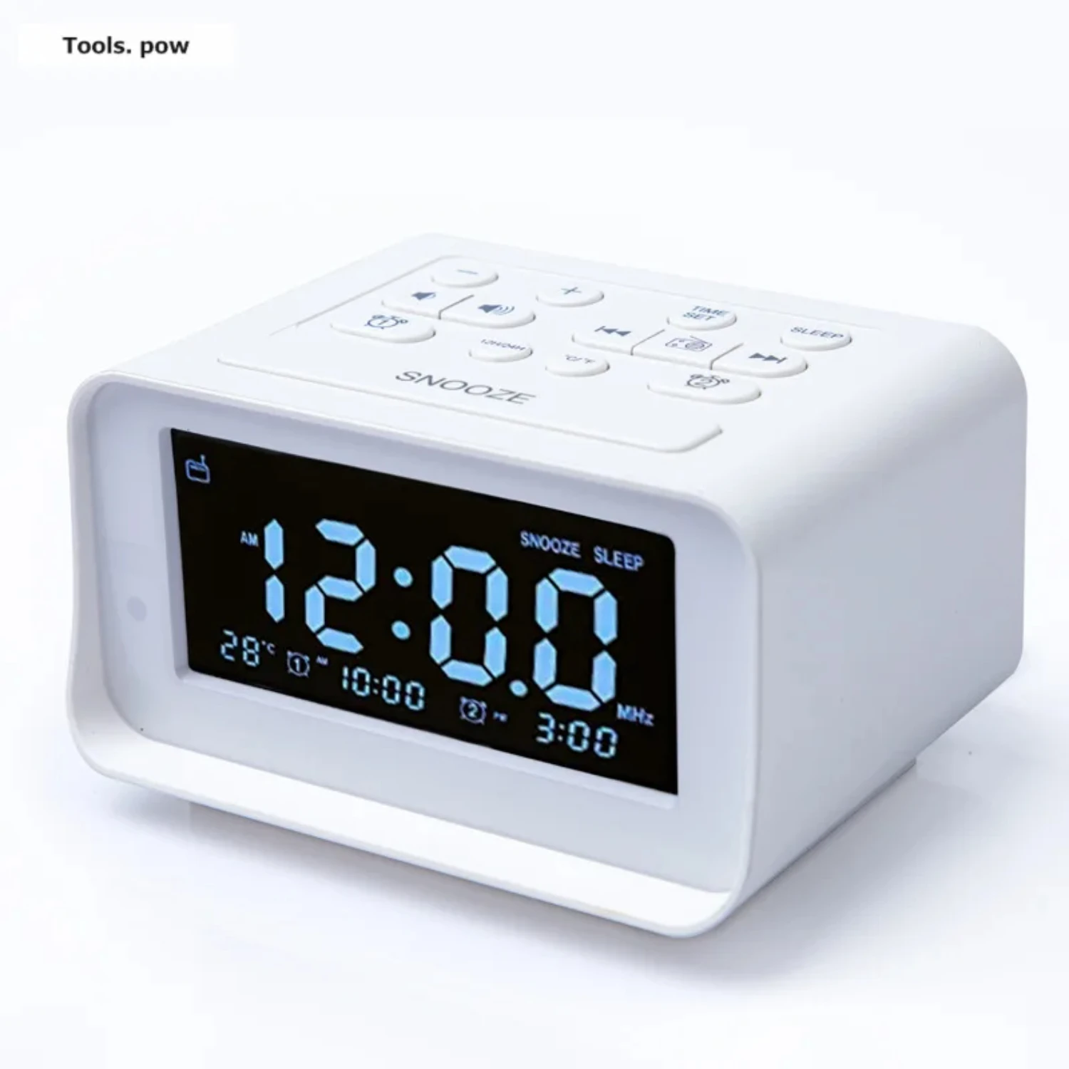 Alarm Clock Radio,with USB Charging Port,  Clock with Brightness Dimmer,Adjustable Alarm Volume,FM Sleep Timer, Speaker