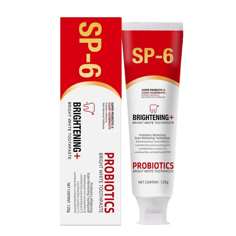 120g Sp 6 Probiotic Toothpaste Whiten Clean Teeth Remove Stains Oral Care Management Fresh Breath Dental Brightening Toothpaste