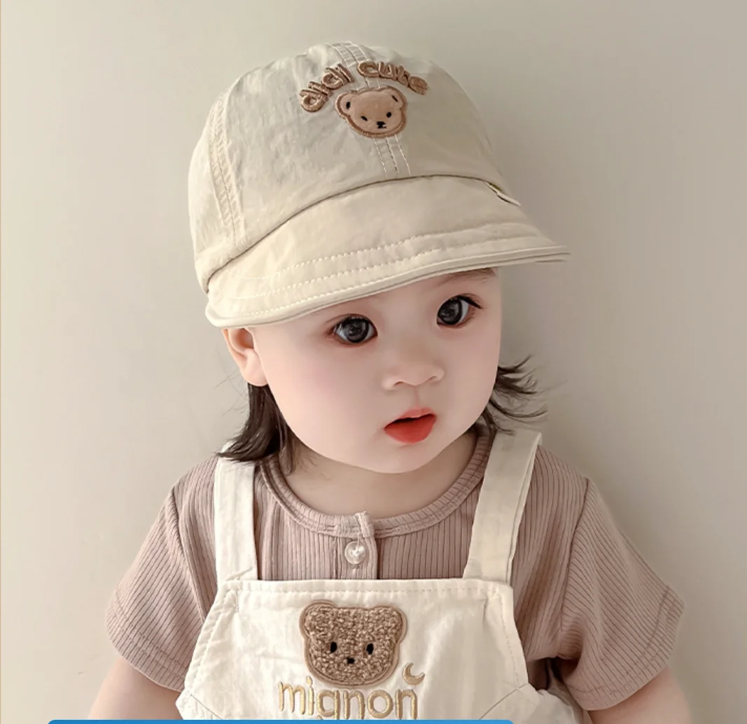 Cartoon Baby Hat Summer Spring Kids Girl Boy Baseball Cap UPF 50+ Toddler Peaked Bucket Hat Outdoor Baby Sun Hat Gorras 1-5Y