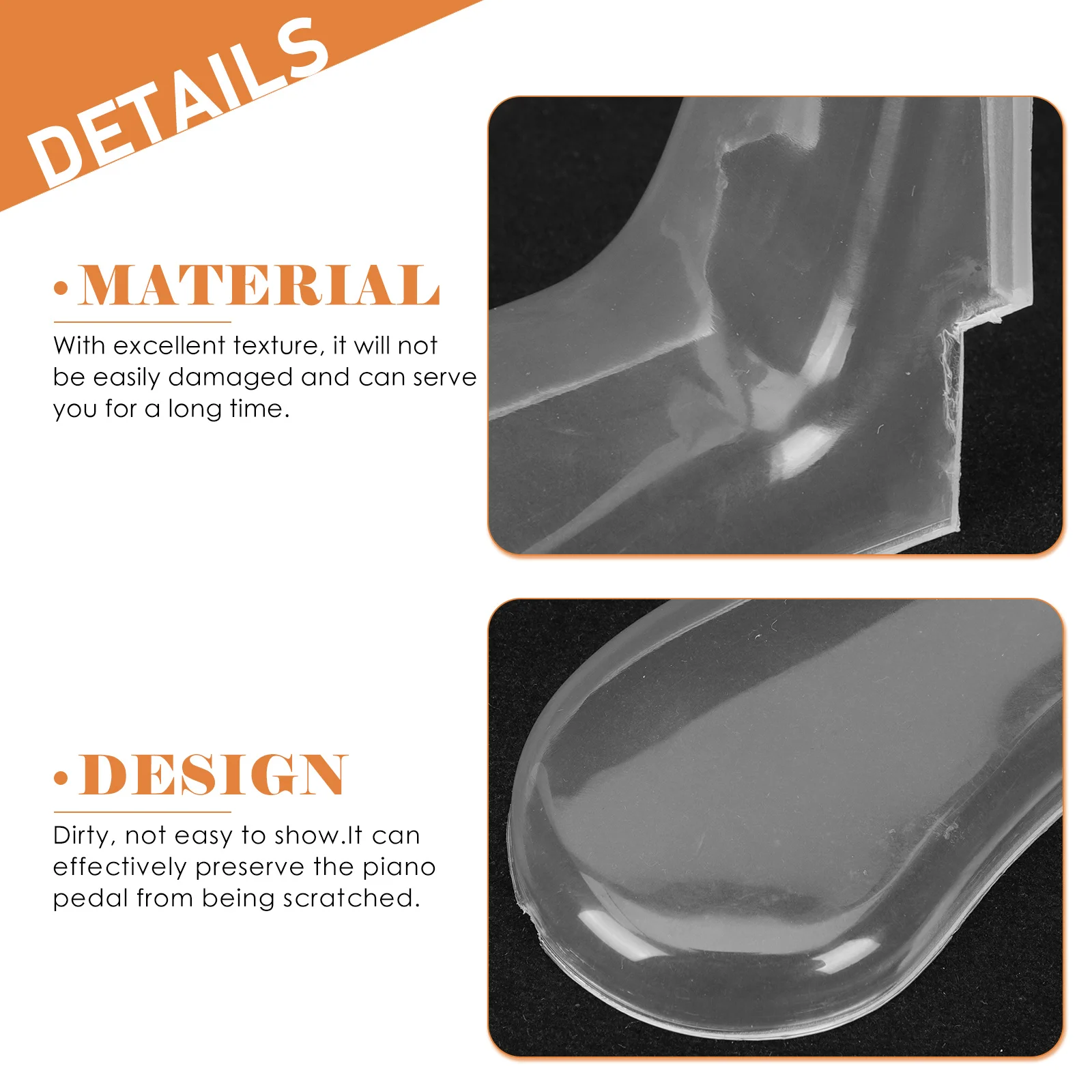 

6Pcs Piano Pedal Plastic Covers Durable Long Serving Life Essential Supply for Piano Players Foot Pedal Protectors