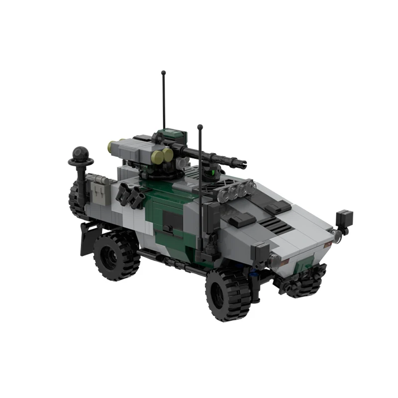 MOC 軍事シリーズヴァンガード ASV 装甲セキュリティ車両モデルビルディングブロック技術レンガセット DIY 男の子のおもちゃクリスマスギフト