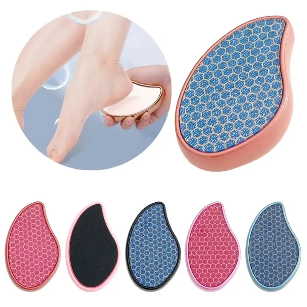 

Nano Glass Foot File Grinder Removing Dead Skin Calluses Heel Grinding Stone Stainless Steel Double-sided Pedicure Foot Grinders