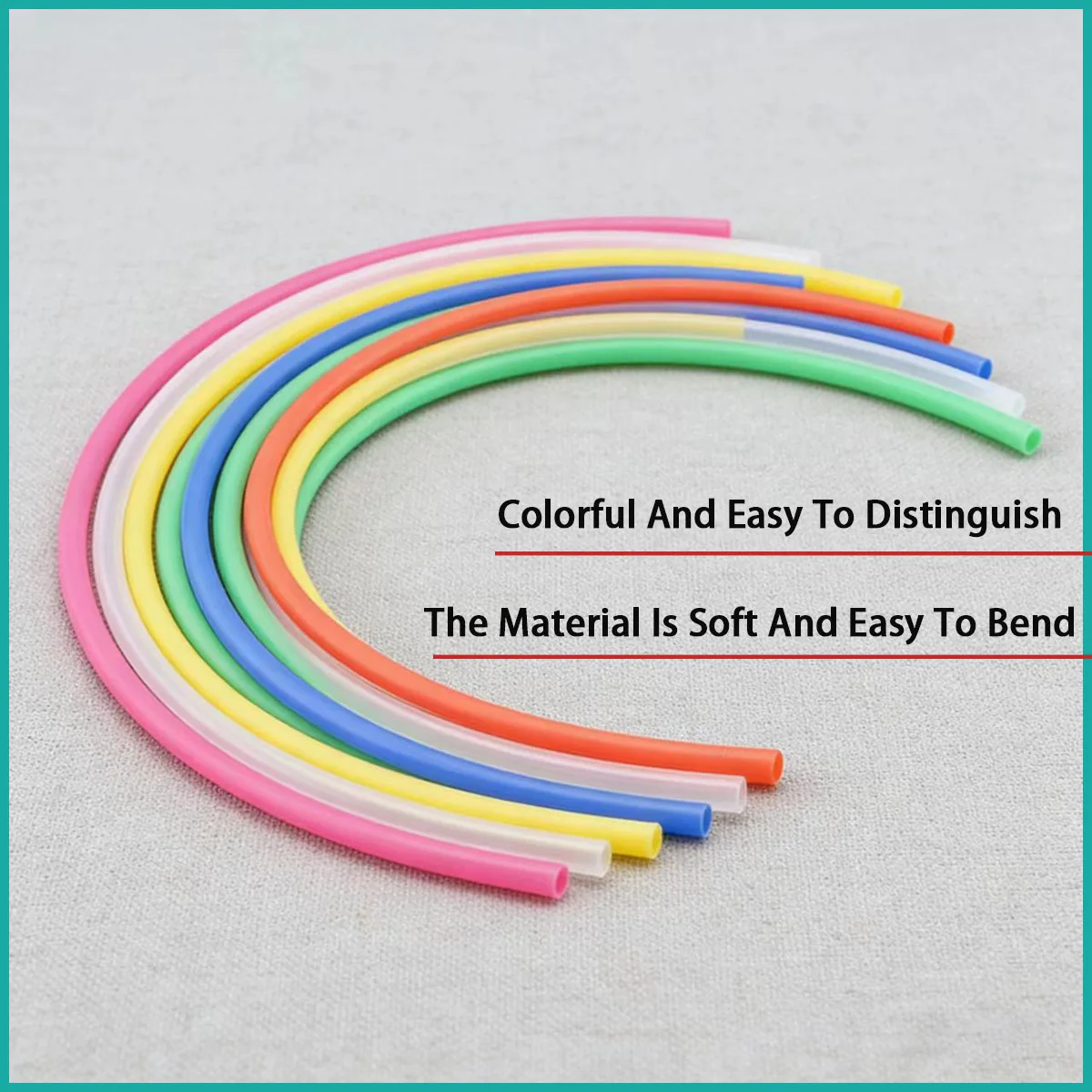3mm/4mm inner diameter colored silicone hose is used for mechanical equipment, fluid transportation, decorative connections, etc