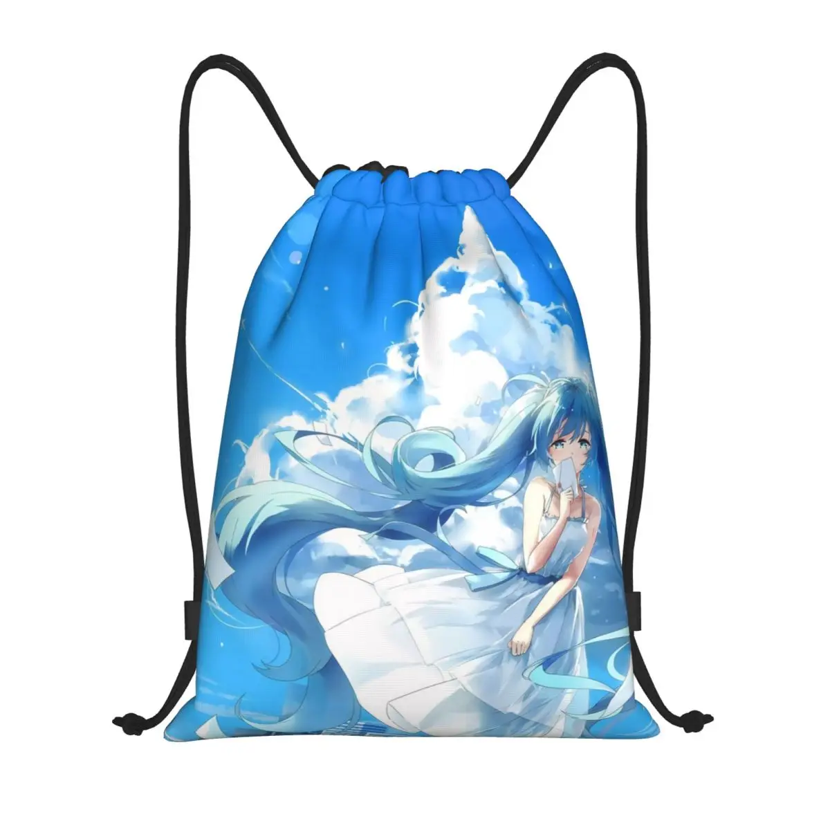 Hatsune-Fourre-tout de plage portable pour adolescents, sac à dos de voyage, sac à chaussures de sport scolaire, sac à dos de proximité Wstring, rangement GT, ata ku