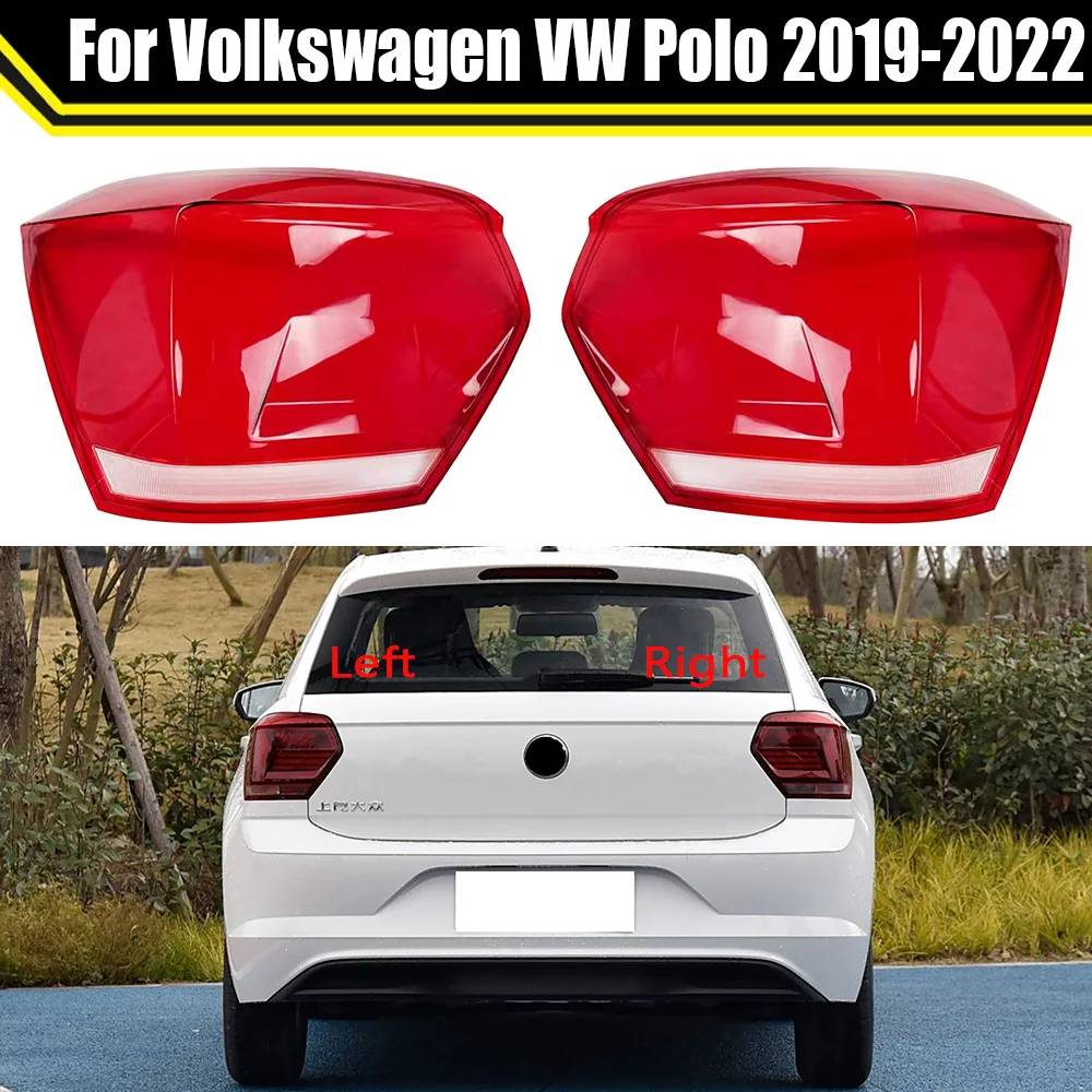 

For Volkswagen VW Polo 2019-2022 Car Rear Taillight Cover Taillamp Shell Replacement Auto Rear Light Lamp Mask Lampshade