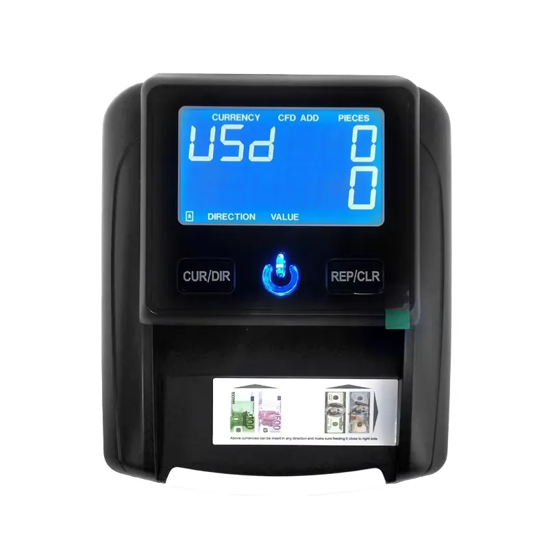 

Plastic LED Display Money Counting Machine USD Multinational Currencies High-Speed Currency Detector Detection