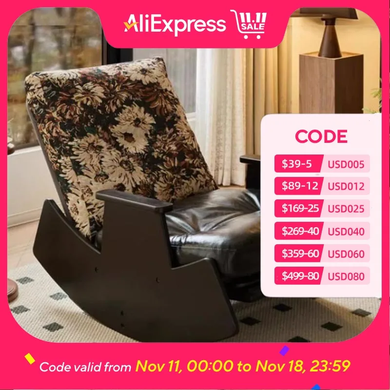 

Home Armrest Room Chair Nonslip Modern Wooden Comfy Designer Living Room Chairs Rocking Armchair Sedie Da Soggiorno Furniture