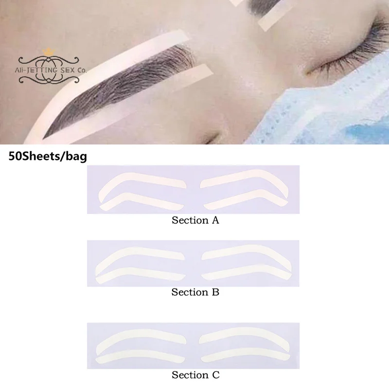 Disposable Eyebrow Design Stencil Eyebrow Tint Airbrush Auxiliary Sticker For Brows Shaping With Single Eyebrowstype Option